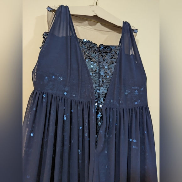 BCBG MaxAzria Katrine Blue Sparkle Party Dress s: 12 - Picture 15 of 16